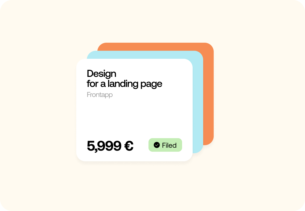 Invoice cards illustration